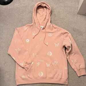 Hollister Blush Hoodie with Graphic Designs